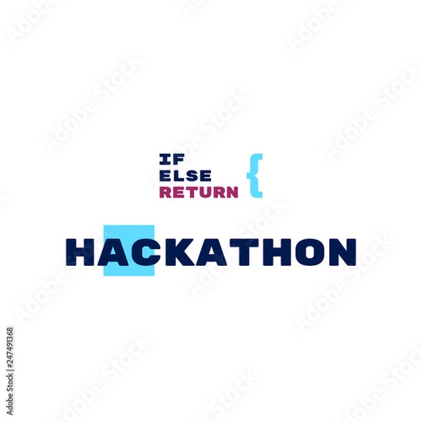 Fototapeta Hackathon Logo Vector