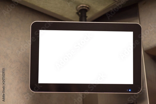 Obraz TV screen in elevator.