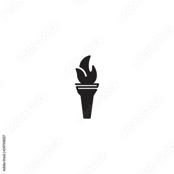 Fototapeta Torch line icon vector