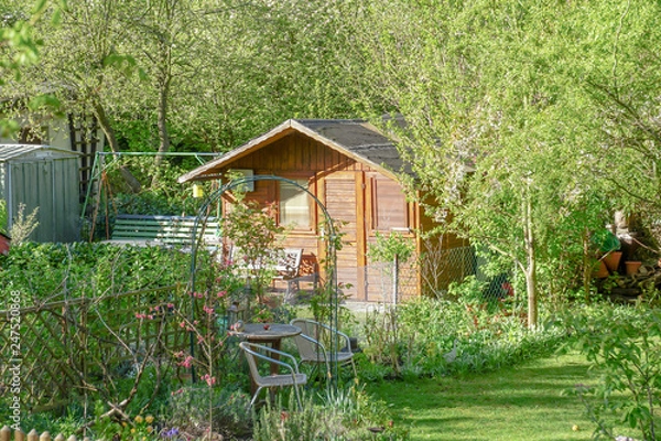 Obraz Gartenlaube in einem Kleingarten