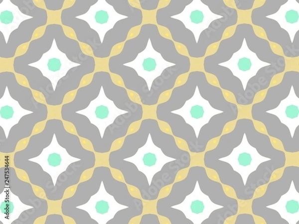 Fototapeta Luxury background with decorative geometric ornament. Retro creative design. geometric pattern in floral style. Simple fashion fabric print.