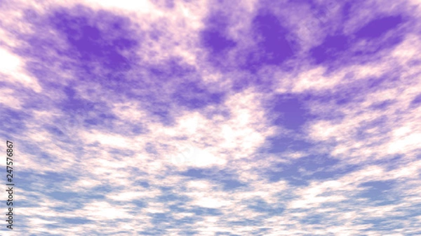 Obraz 雲のある空の背景　夕暮れ　