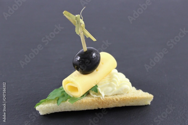 Fototapeta cheese canapes