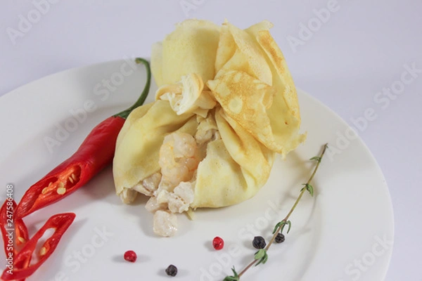 Fototapeta pancake with meat
