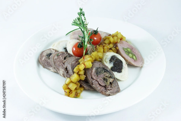 Obraz assorted meat rolls