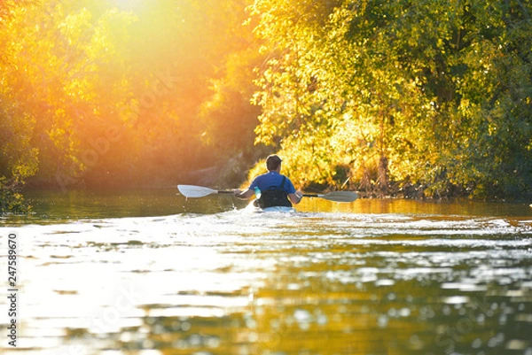 Obraz Kayak in sunset