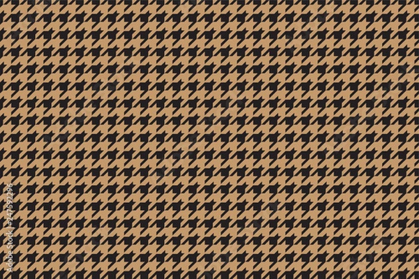 Obraz Wavy Houndstooth fabric pattern backgound - vector, illustration.