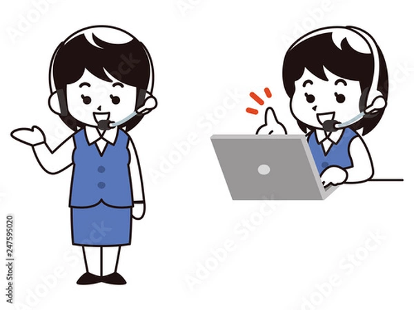 Fototapeta 女性テレフォンオペレーター