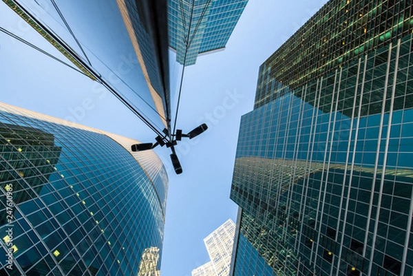 Fototapeta City cctv system