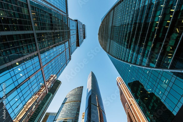 Obraz skyscrapers bottom up view