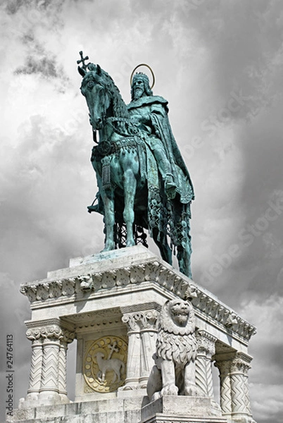 Obraz statue de saint stephane et son cheval