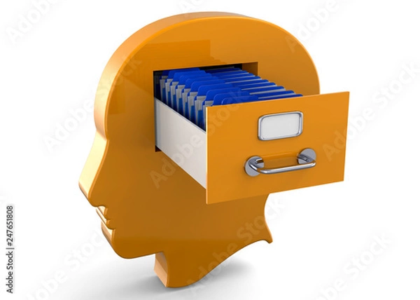 Fototapeta Memories in the Brain -3D