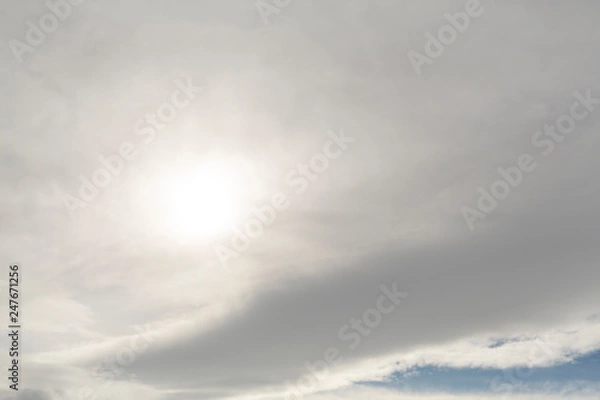 Obraz sun hidden in clouds sky picture