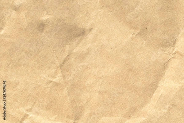 Obraz Brown crumpled paper texture background.
