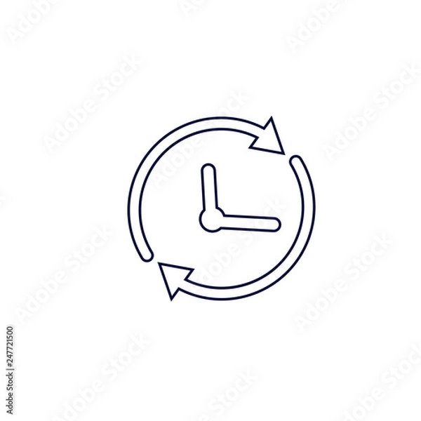 Obraz Clock icon, Vector illustration Time icon