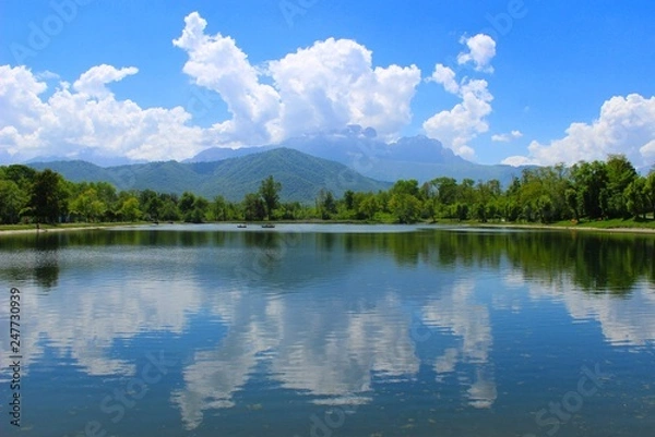 Fototapeta ПЕЙЗАЖ ГОРЫ СИММЕТРИЯ