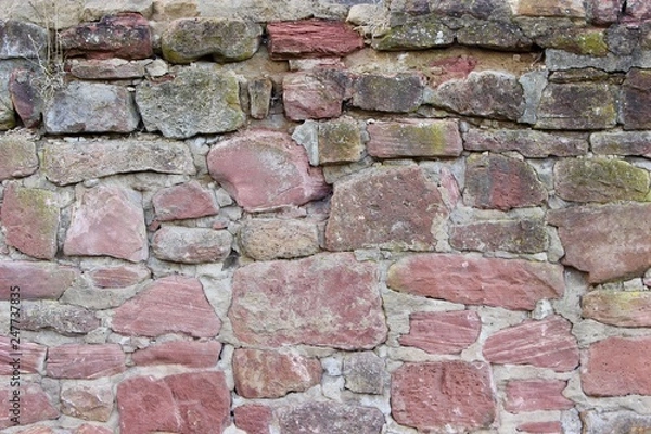 Fototapeta nature red brown stone wall background