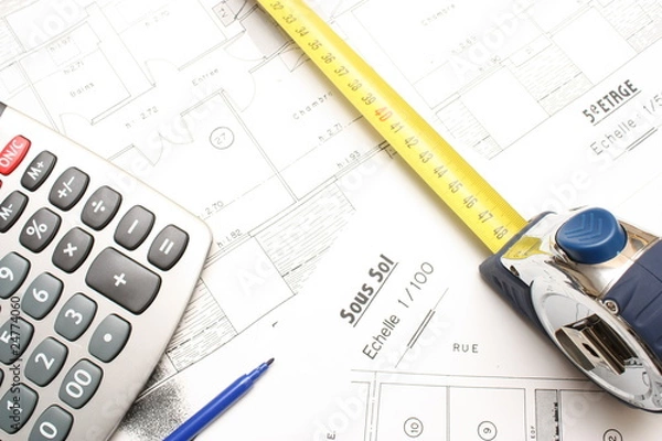 Fototapeta Plan d'immeuble