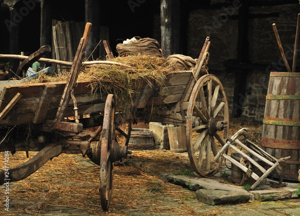 Obraz cart with hay