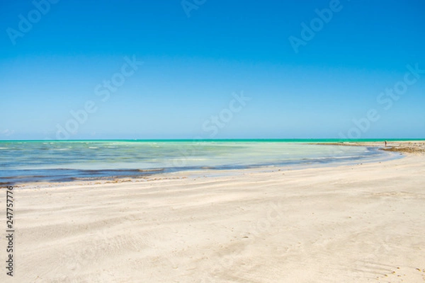 Fototapeta A view of Praia do Sossego (Sossego beach) on Itamaraca island (Pernambuco, Brazil)