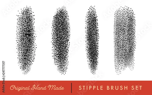 Obraz Stipple Brush Set for Texturing and Shadow