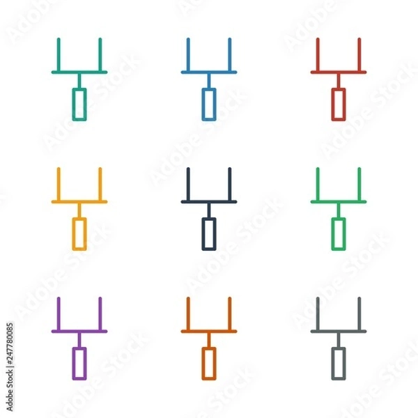 Fototapeta goal post icon white background