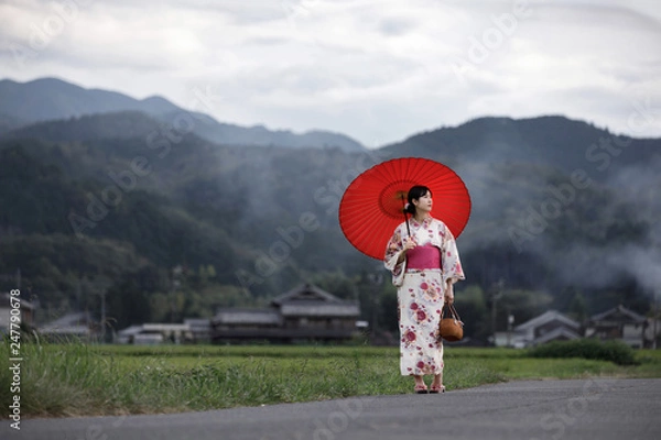 Obraz 浴衣姿の女性