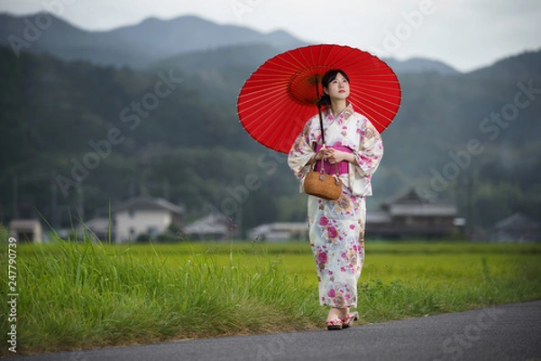 Obraz 浴衣姿の女性