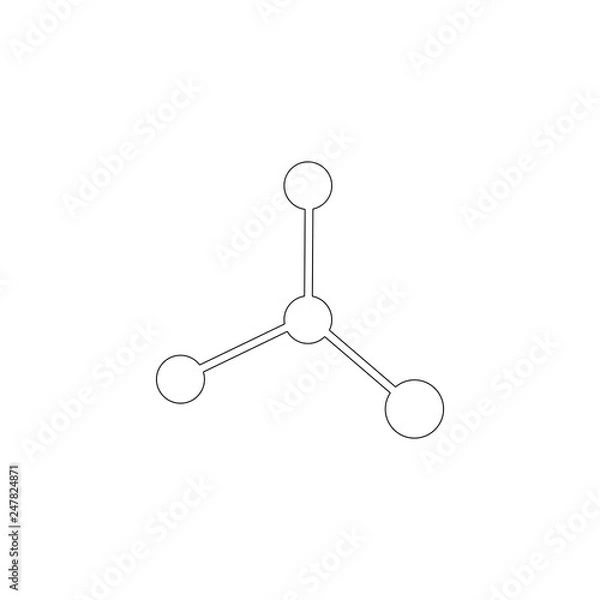 Fototapeta Molecule. flat vector icon