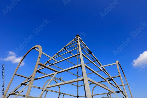 Obraz Steel structure at a construction site