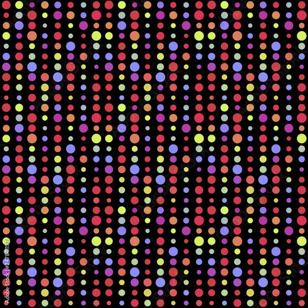 Fototapeta Seamless abstract pattern background with a variety of colored circles.