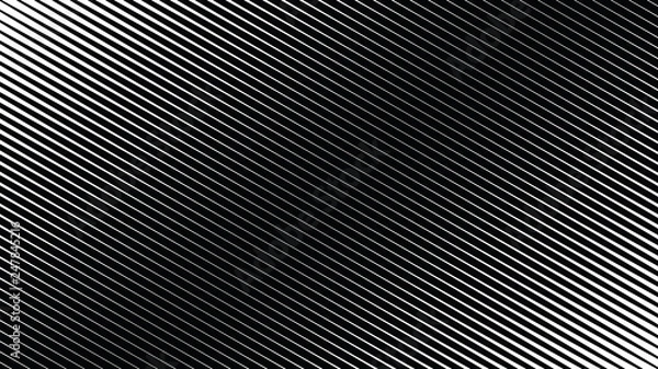 Fototapeta Halftone lines texture, abstract screen print teture, black and white techno background, vector duotone background