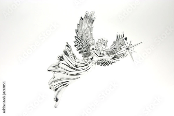 Obraz srebrny anioł