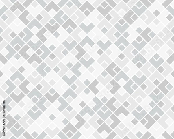 Fototapeta Abstract geometric pattern. A seamless vector background. White and grey color ornament. Graphic modern pattern. Simple lattice graphic design
