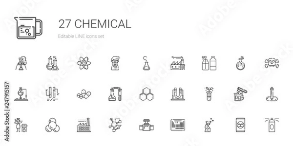 Obraz chemical icons set