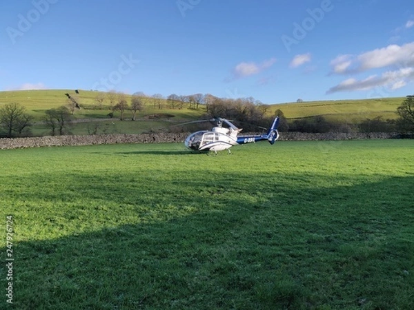 Obraz Helicopter on a field