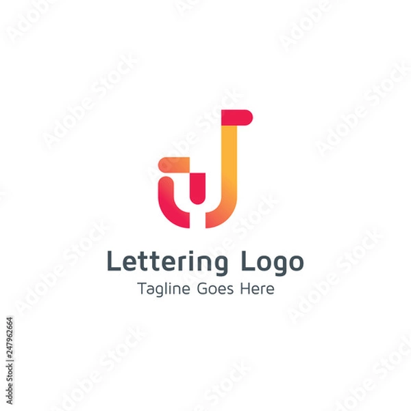 Obraz Lettering J Vector
