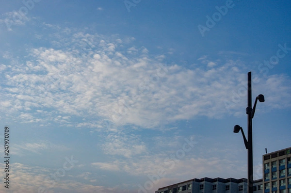 Fototapeta 街路灯と雲