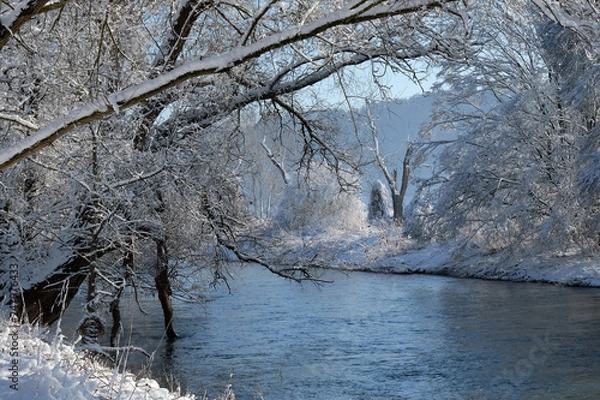 Obraz Die Altmühl im Winter