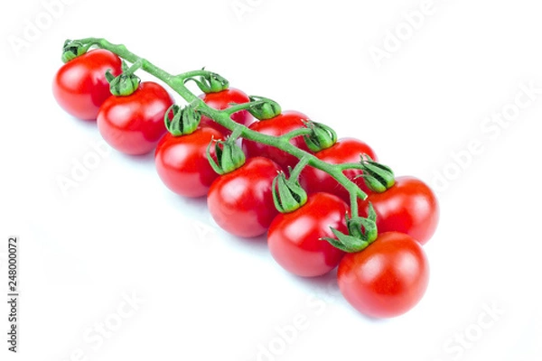 Obraz cherry tomatoes on white background
