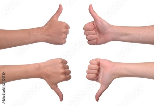 Obraz Thumbs up and down