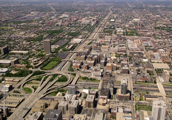 Obraz chicago highway interchange