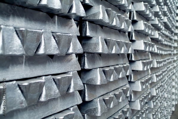 Obraz Aluminum silver bars
