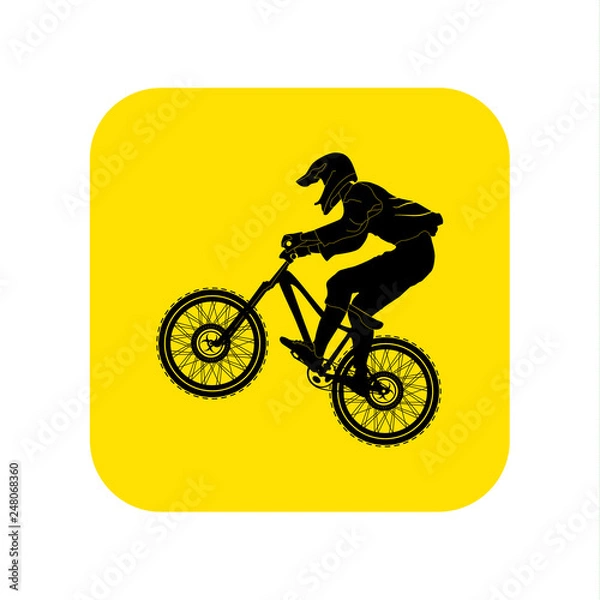 Fototapeta Cyclist icon vector