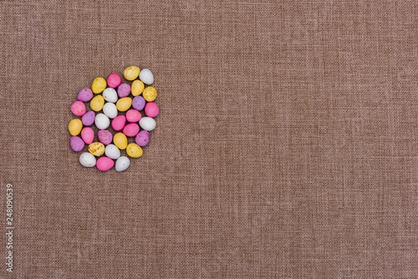 Fototapeta vintage background with easter eggs	