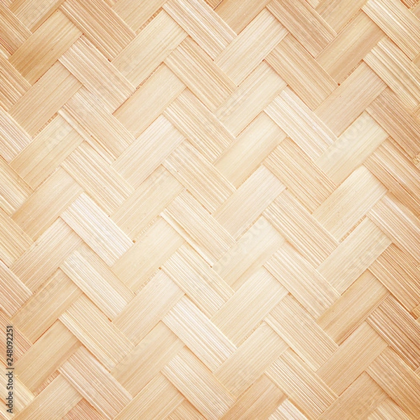 Fototapeta bamboo weave texture background