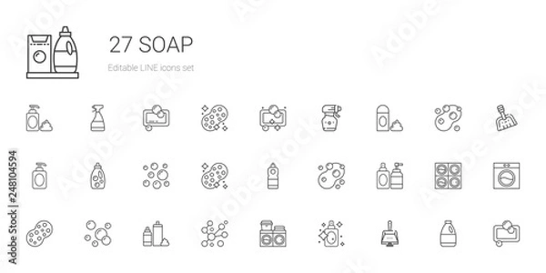 Obraz soap icons set