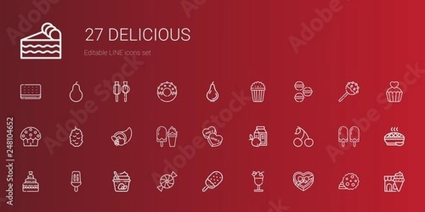 Obraz delicious icons set