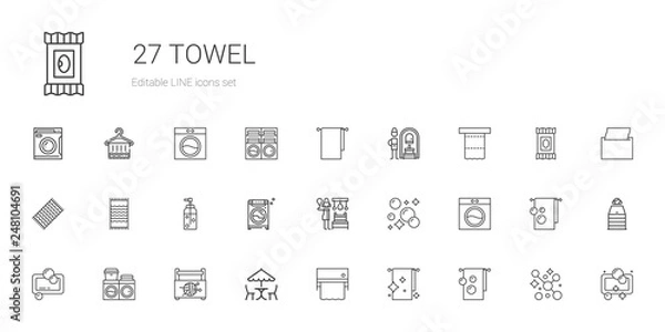 Obraz towel icons set