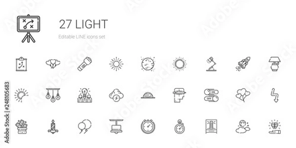 Fototapeta light icons set